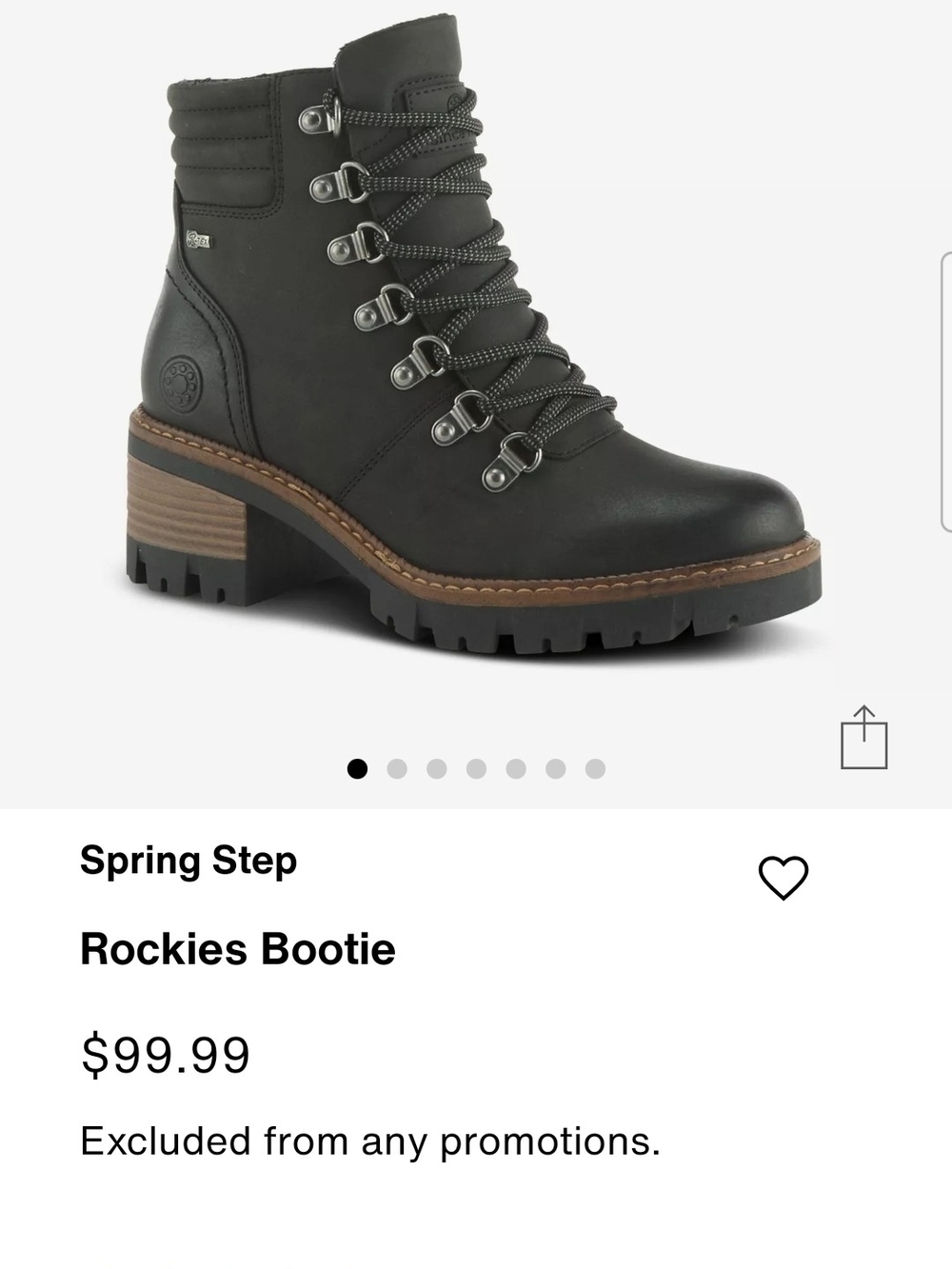 Spring Step Rockies Bootie - Black